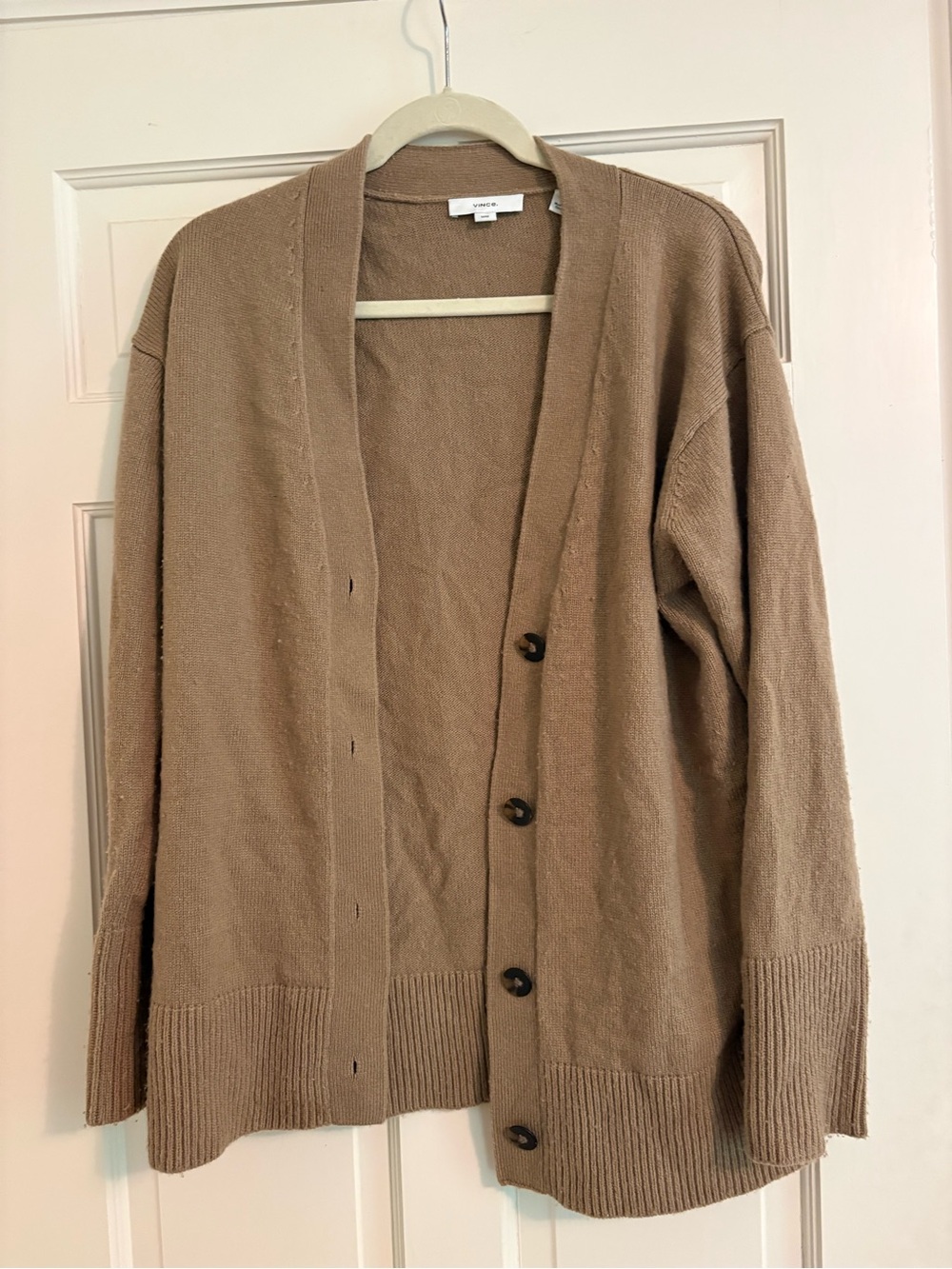 Vince Camel Brown Button-Up Cardigan